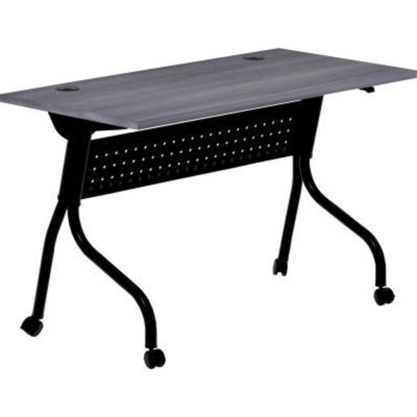 Lorell Lorell Mobile 48" Flip Top Training Table - Charcoal LLR59489